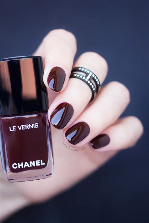 chanel dark red nail polish